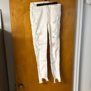 American eagle Distressed White Jeans